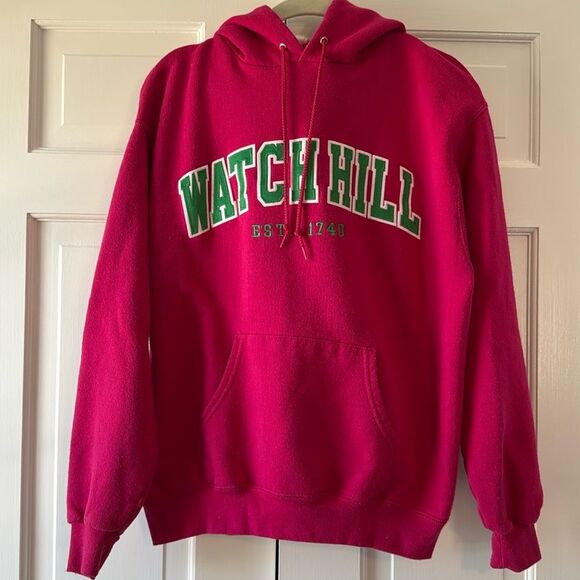 CHAMPION WATCH HILL HOODIE SWEATSHIRT PINK GREEN SWIFTIES PREPPY MEDIUM - Picture 1 of 6